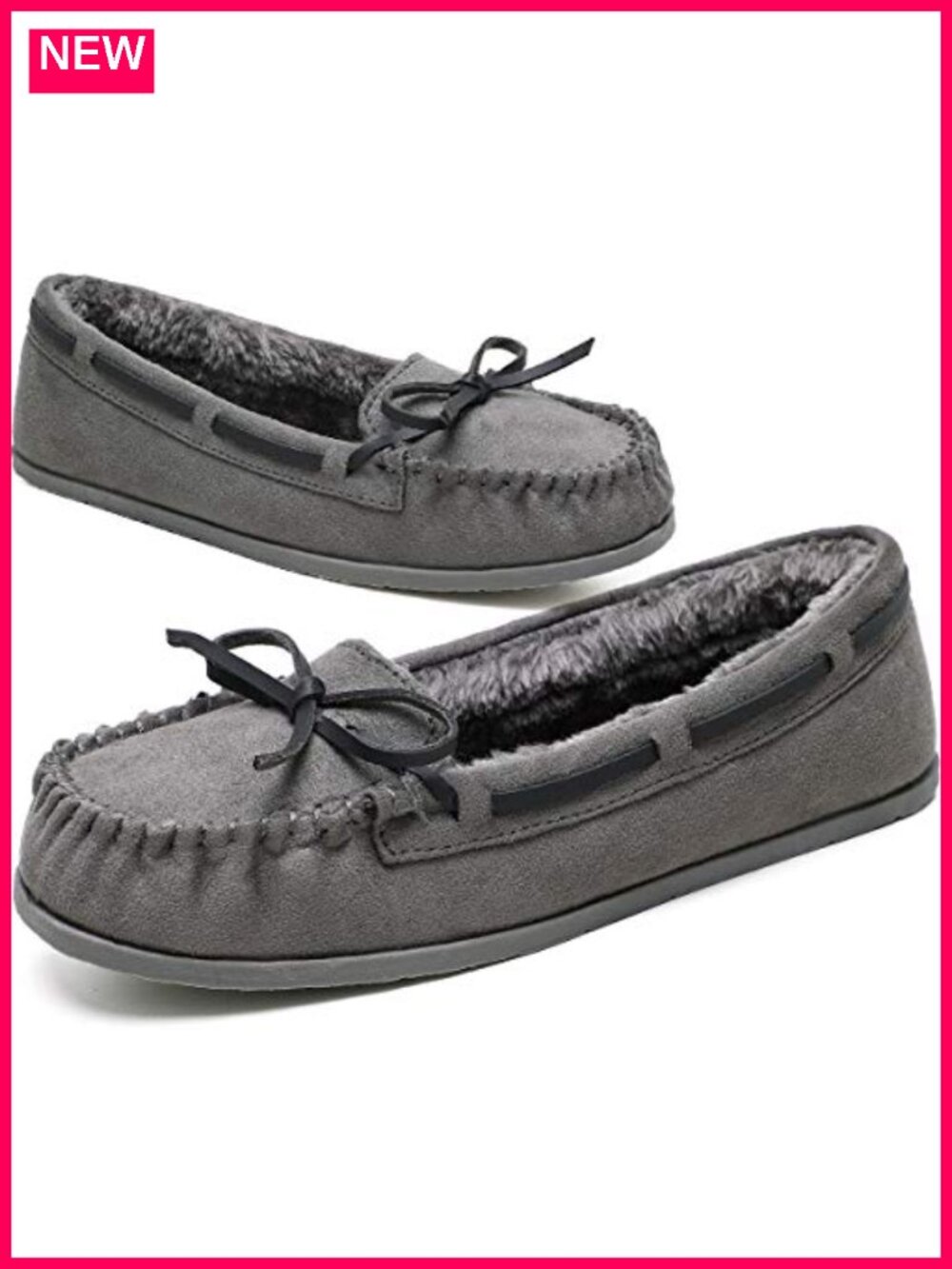 Faux Fur Mocc Suede Indoor Outdoor Cozy House Shoes